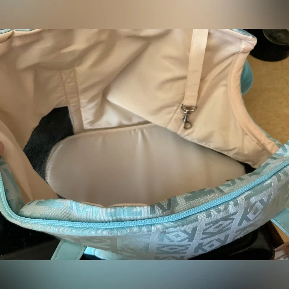 Union Rich:KK pack & paw pet carrier bag for small dogs with handles teal color